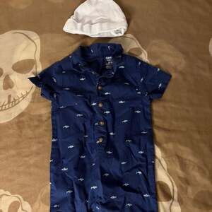 Carters navy blue shark print